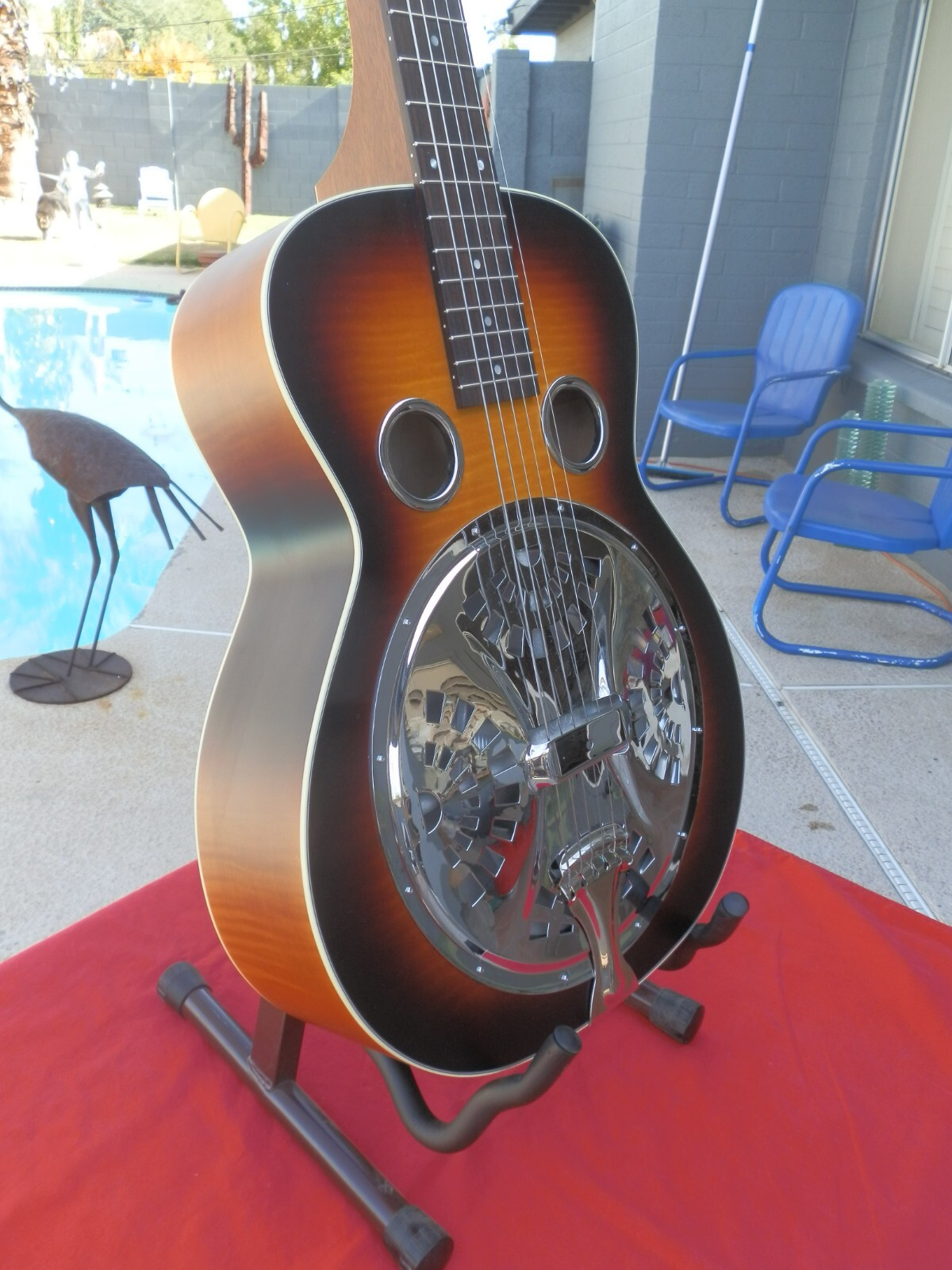 GUILD PROTOTYPE SQUARE NECK LAP STEEL DOBRO GUITAR,ACOUSTIC/ELECT, CASE GORGEOUS
