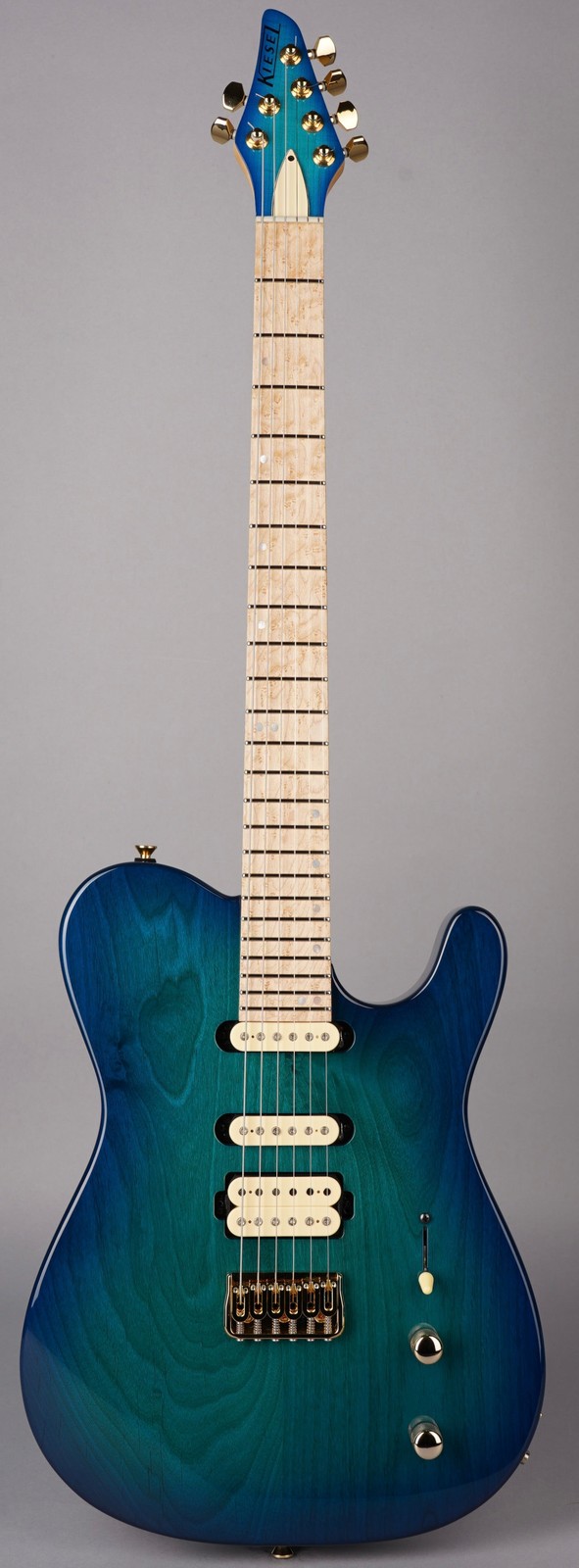 Kiesel Solo HSS – Alder/Maple/Birdseye – Aqua Burst