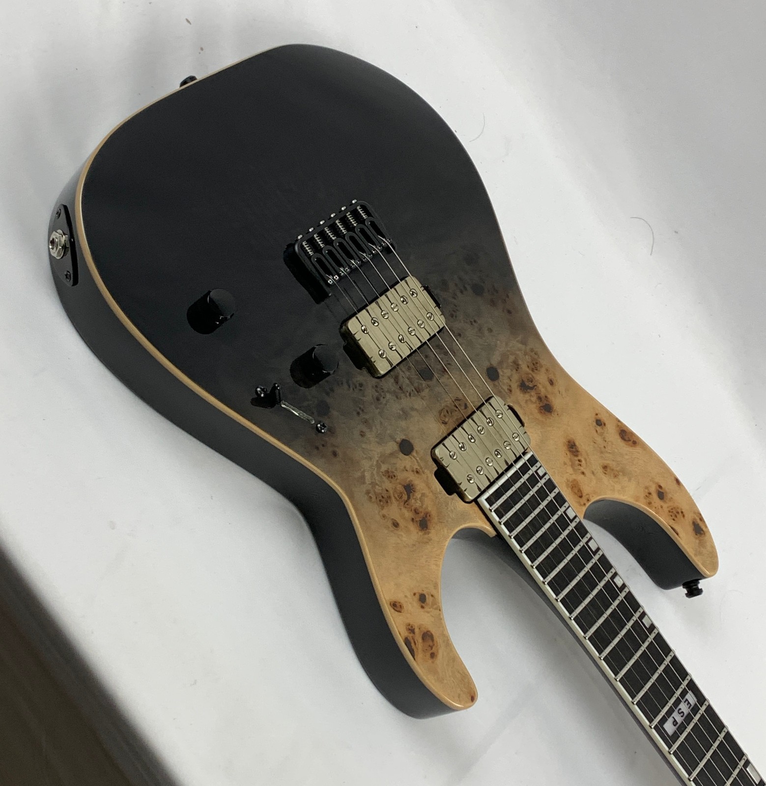 ESP E-II M-II NT Black Natural Fade Electric Guitar + Case B-Stock MIJ MII M2