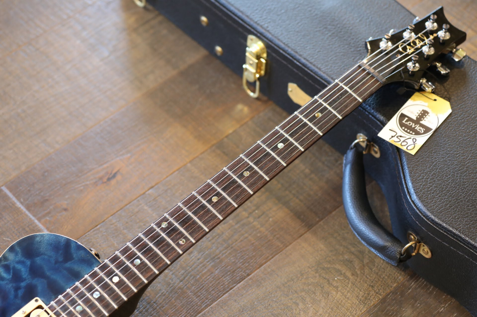 2003 PRS Custom 22 Single-Cut Electric Guitar Whale Blue Quilt 10 Top + Case