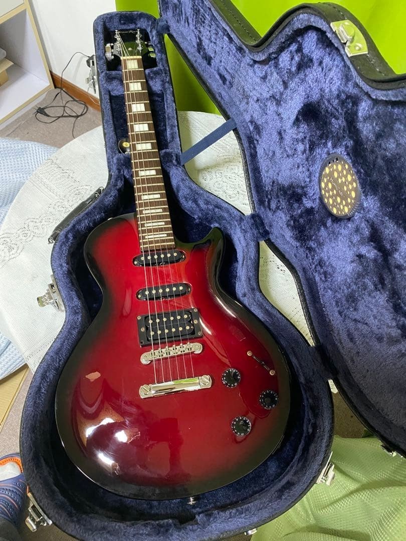 Electric Guitar Grass Roots Luna Sea Model Red Burst Block Inlay Alder Body