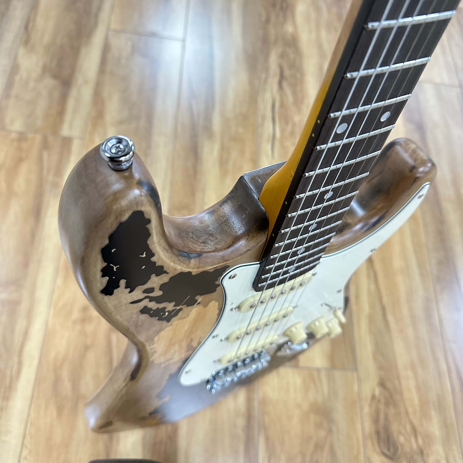 Custom John Mayer BLK1 ST Style Heavy Relic Electric Guitar SSS Pickups Ship US