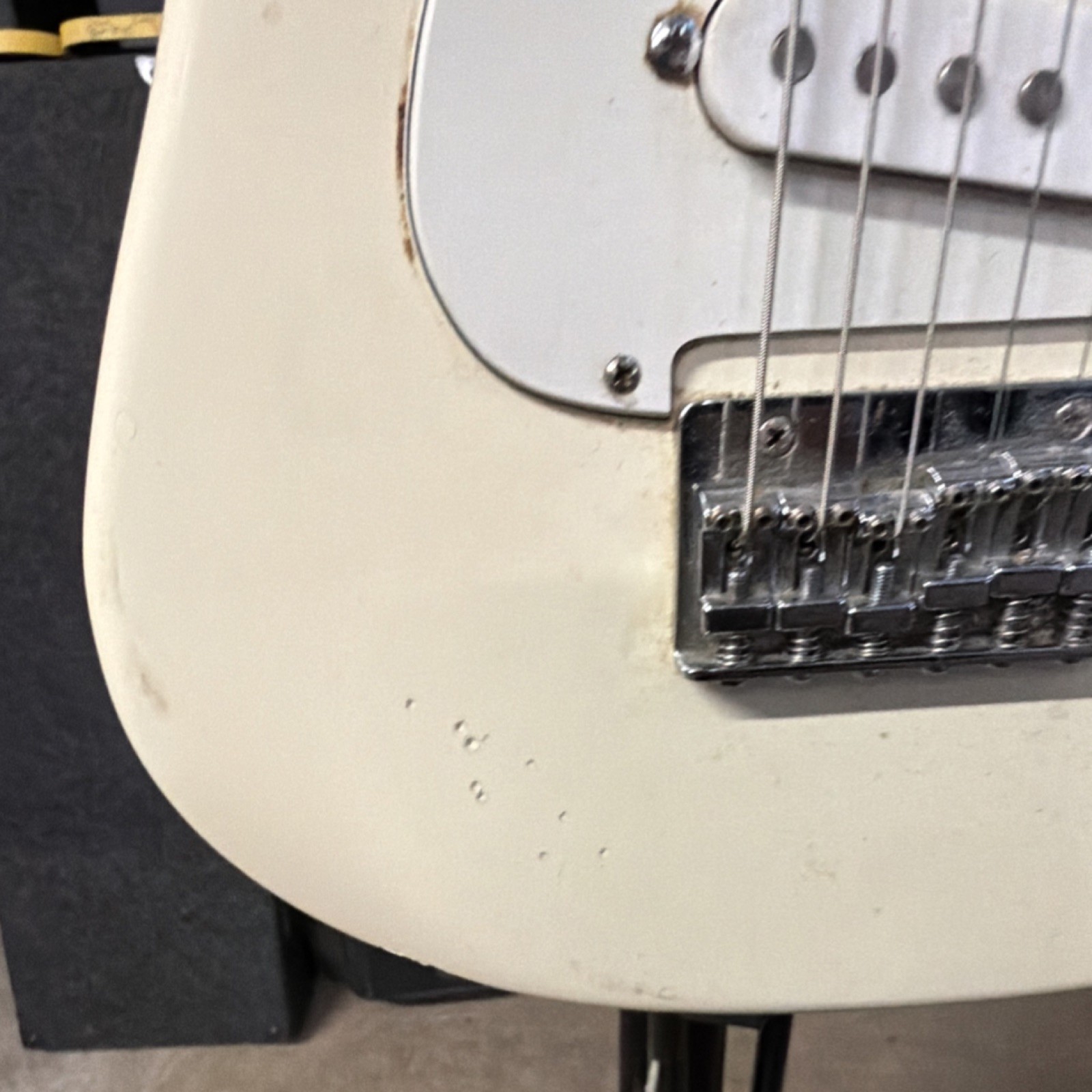 3/4 Student Electric Guitar White Solid 6 String Right-Handed w/ Case