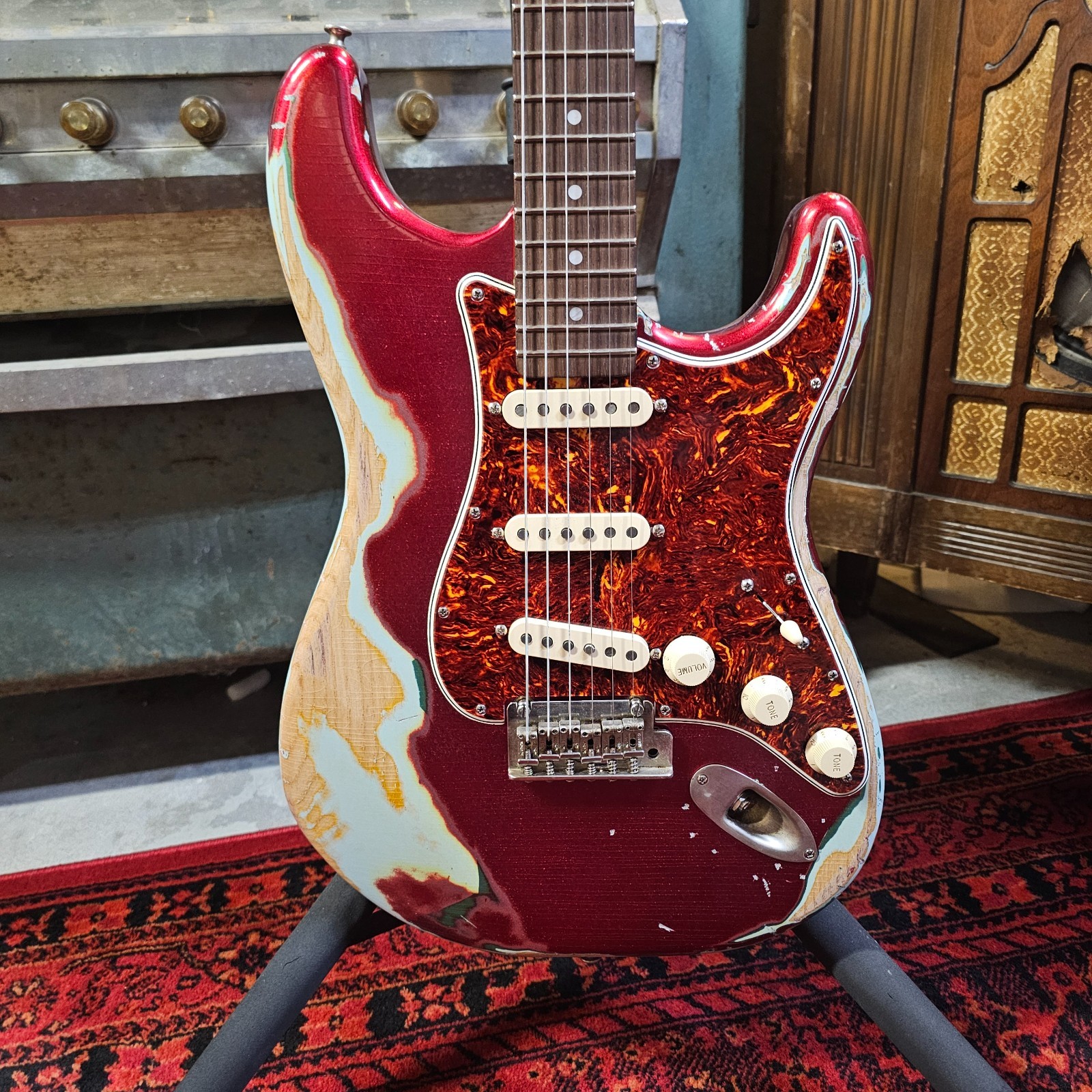 2026 Echopark Echocaster 64′ Candy Apple Red Aged Nitro Finish