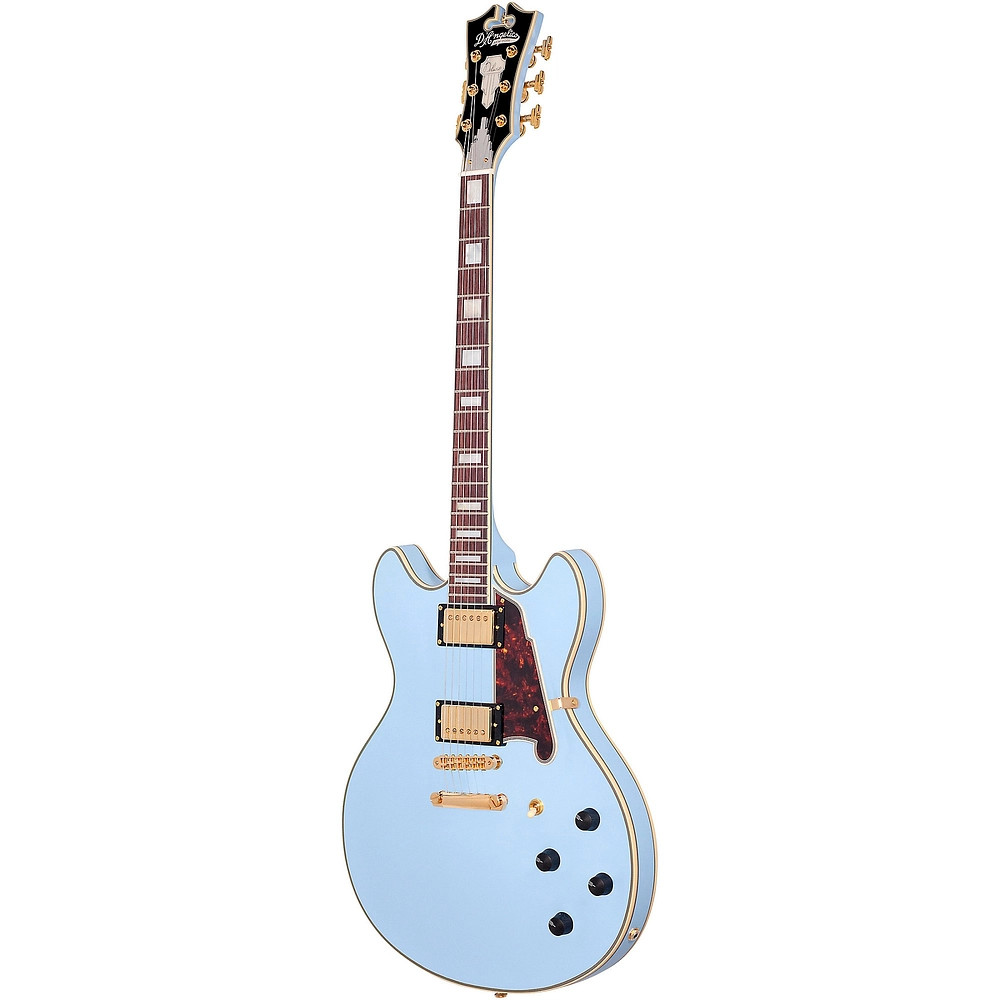 D’Angelico Deluxe LE DC Non FHole SemiHollowbody Blue Tortoise Refurbished