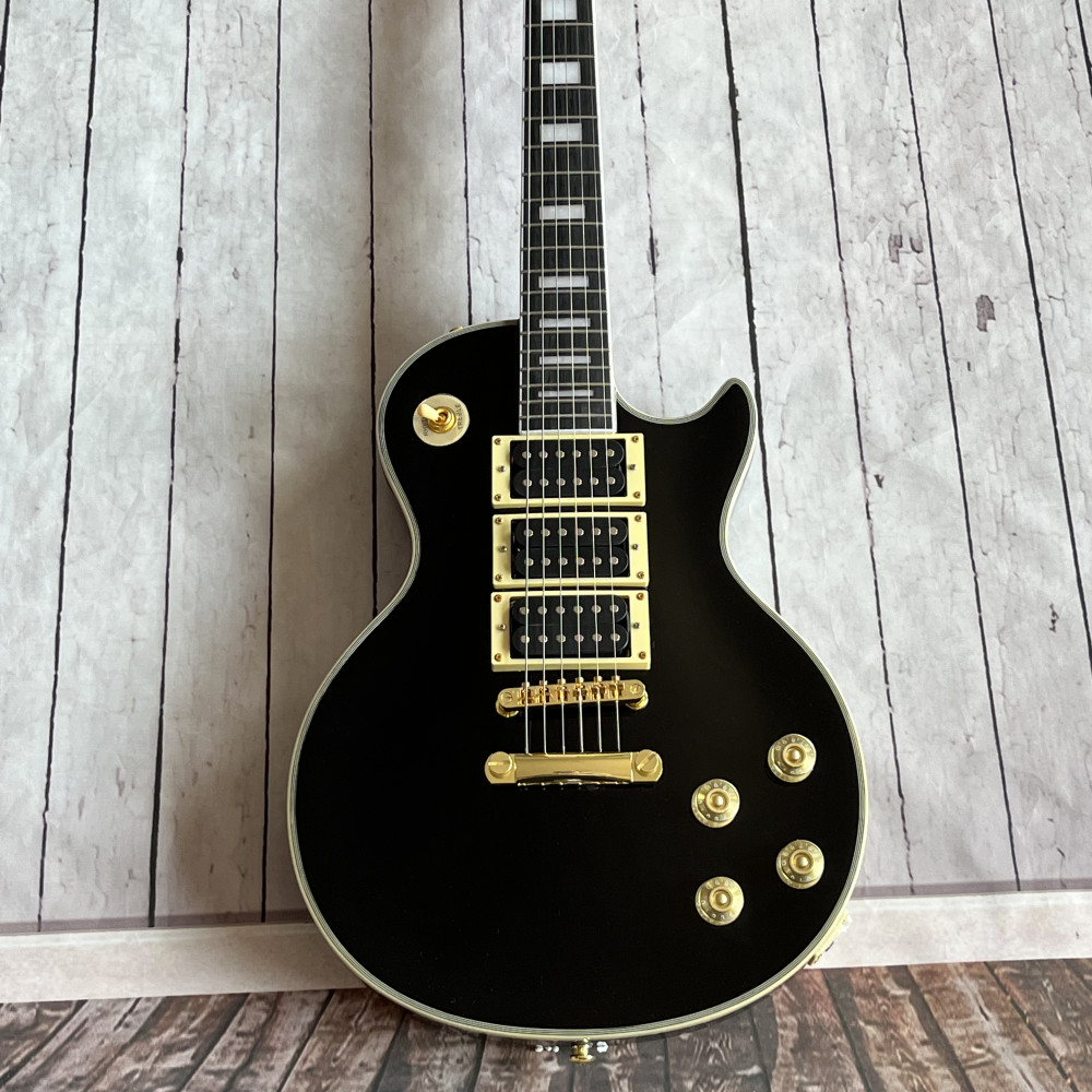 6 strings Black Beauty electric guitar gold hardware 3 pickups free shipping