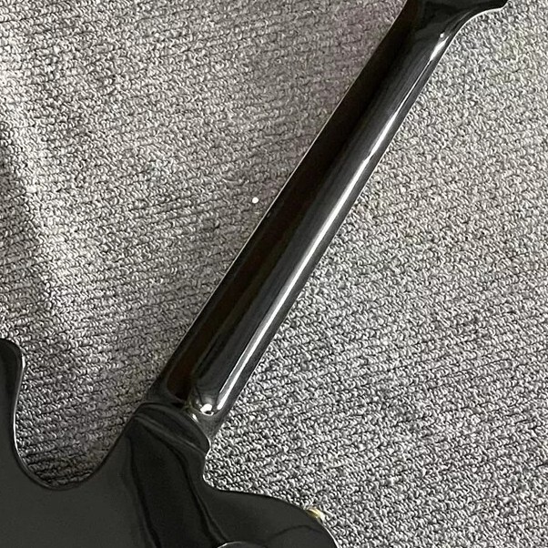 Custom Black TL Electric Guitar with Gold Hardware & Mahogany Body, HH Pickups