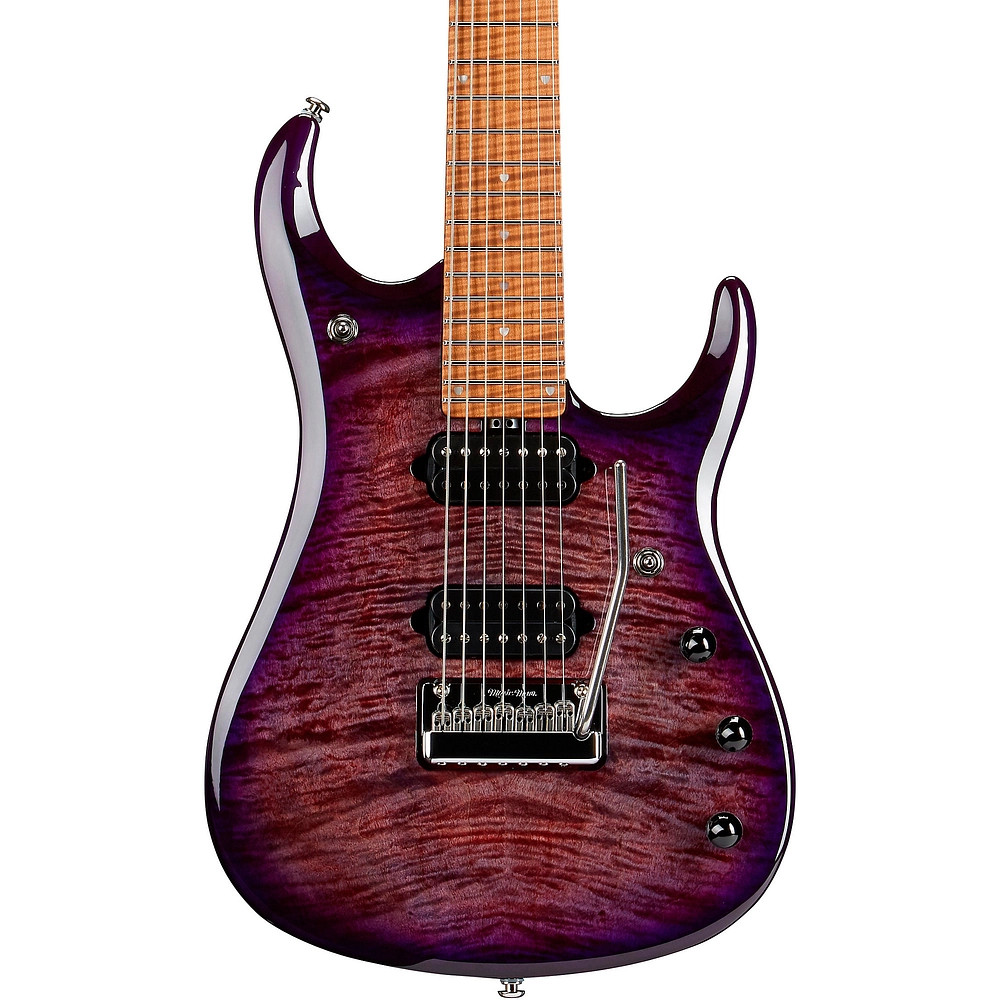 Ernie Ball Music Man JP15 7String Flamed Maple Top Electric Guitar Prple Nebula
