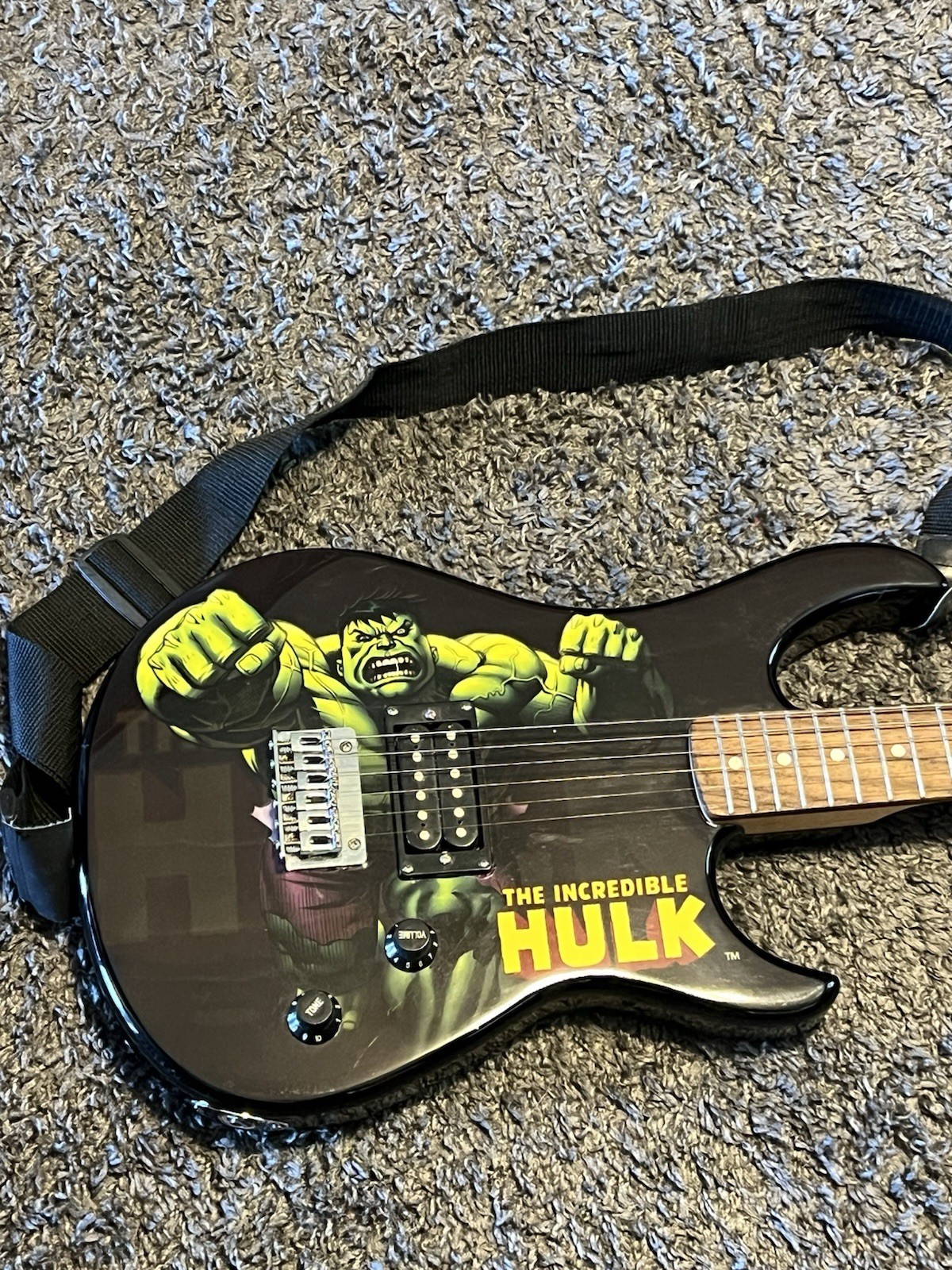 Peavey Marvel Hulk Black Green Full Size Electric Guitar Tested Working Preowned