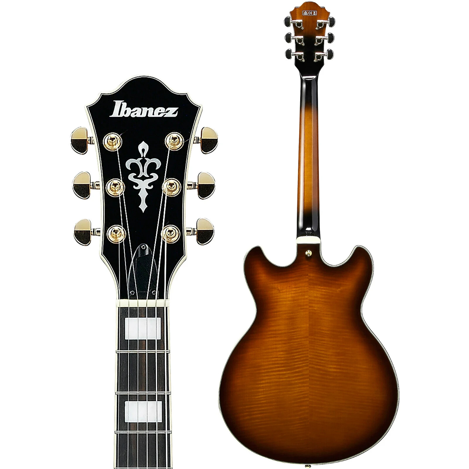 Ibanez AS93FMLVLS Semi-Hollow Body Electric Guitar, Left-Handed, Violin Sunburst