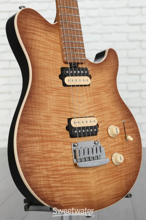 Ernie Ball Music Man Axis Super Sport Electric Guitar – Honey Pot Flame