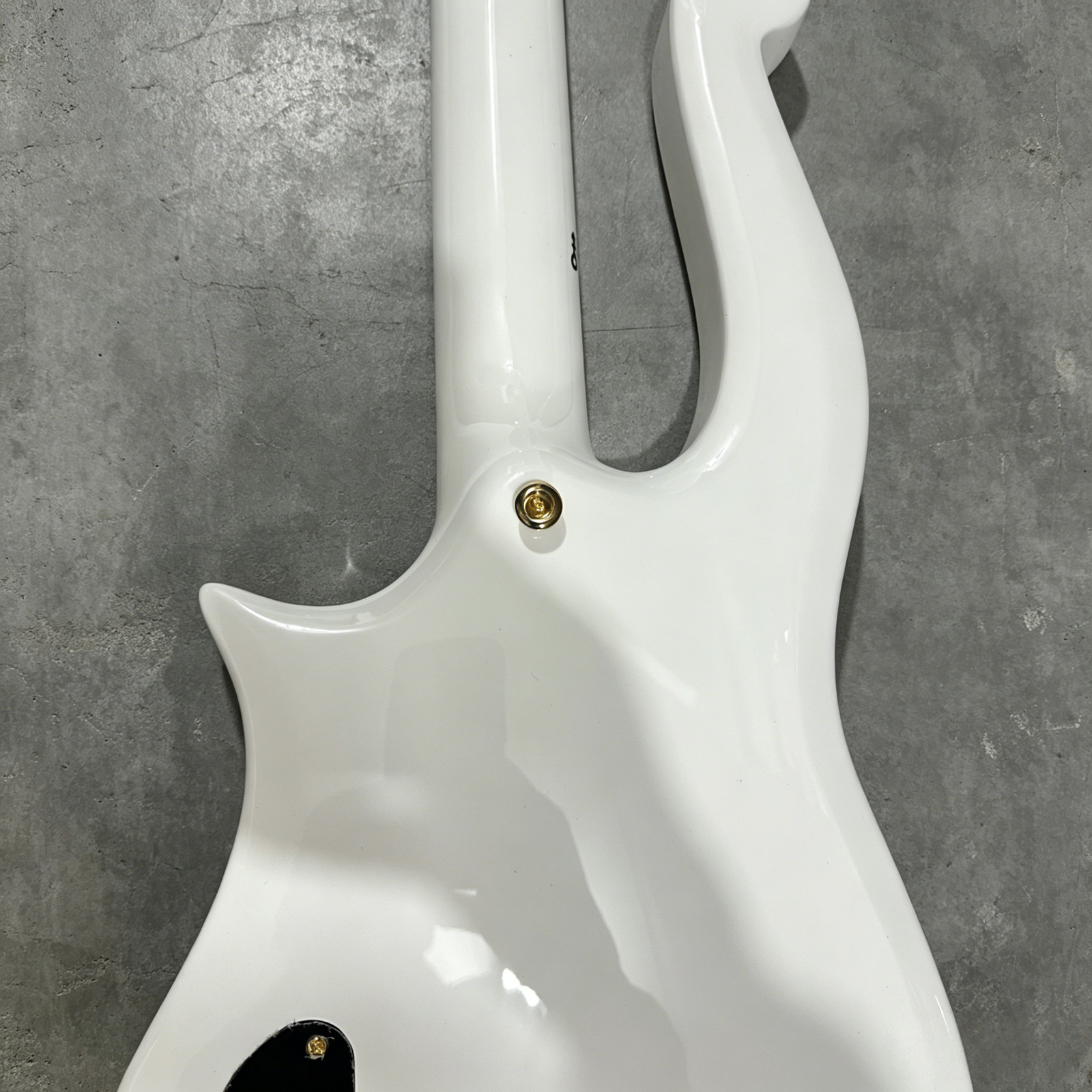 Ship US White Prince Cloud Electric Guitar Solid Gold Hardware Love Symbol Inlay