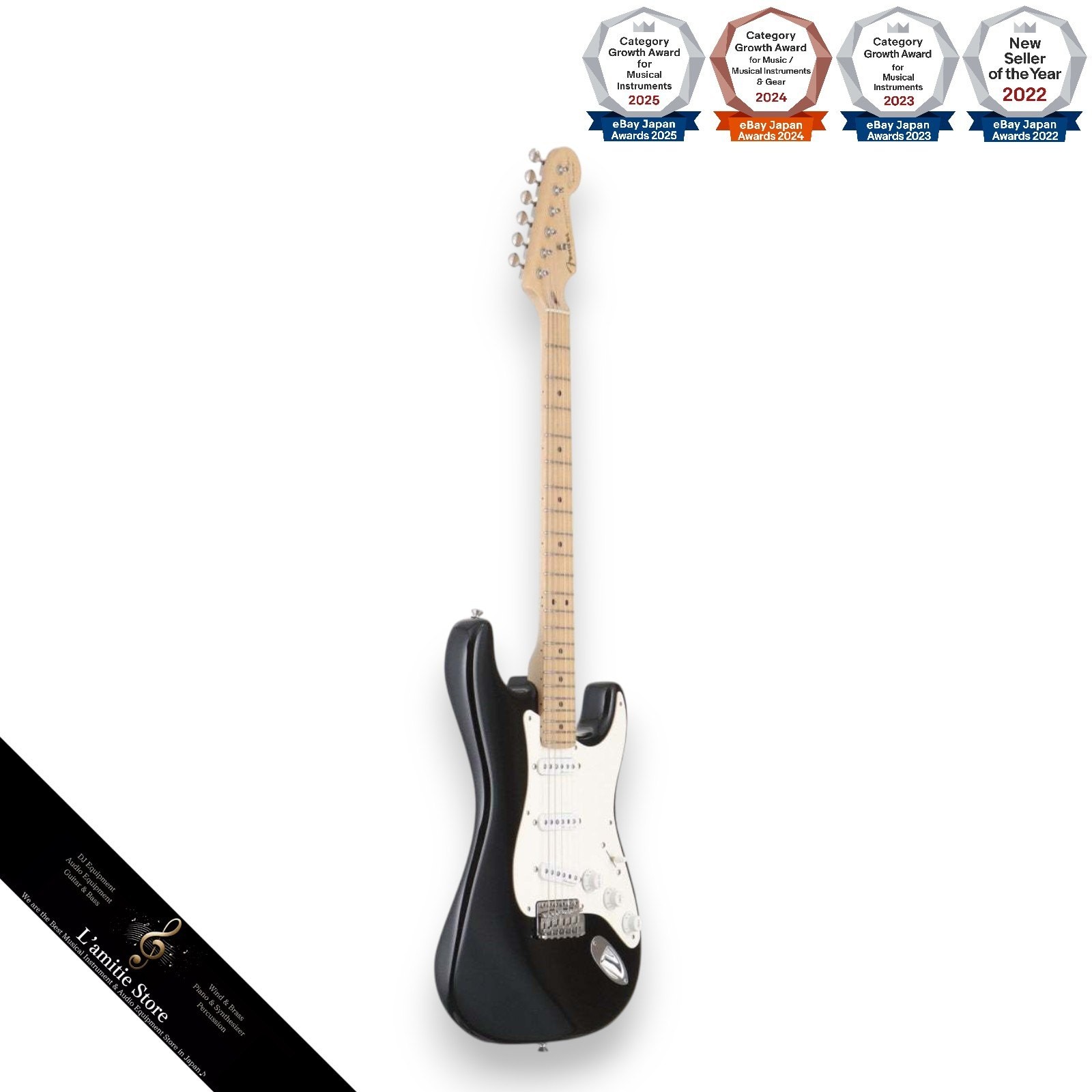 Fender Eric Clapton Stratocaster Black 2001 with Vintage Noiseless Pickups