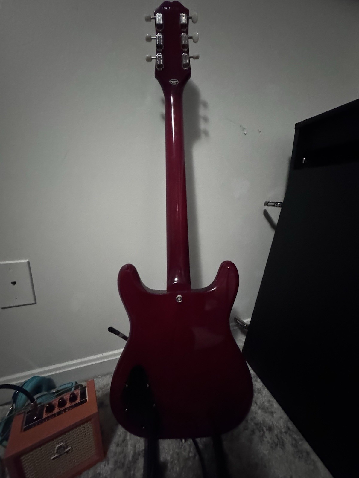 Epiphone Crestwood Custom Cherry Red Electric Guitar 2021 with small Orange Amp