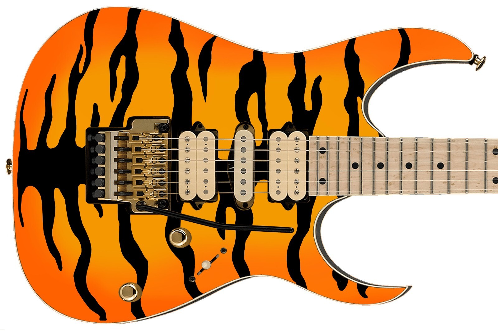 Guitar Skin Axe Wrap Re-skin Iconic 80’s Vintage Bengal Tiger Stripes 1222