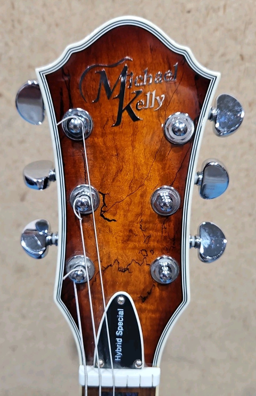 Michael Kelly Hybrid Special Electric Guitar – Spalted Maple Burst Finish