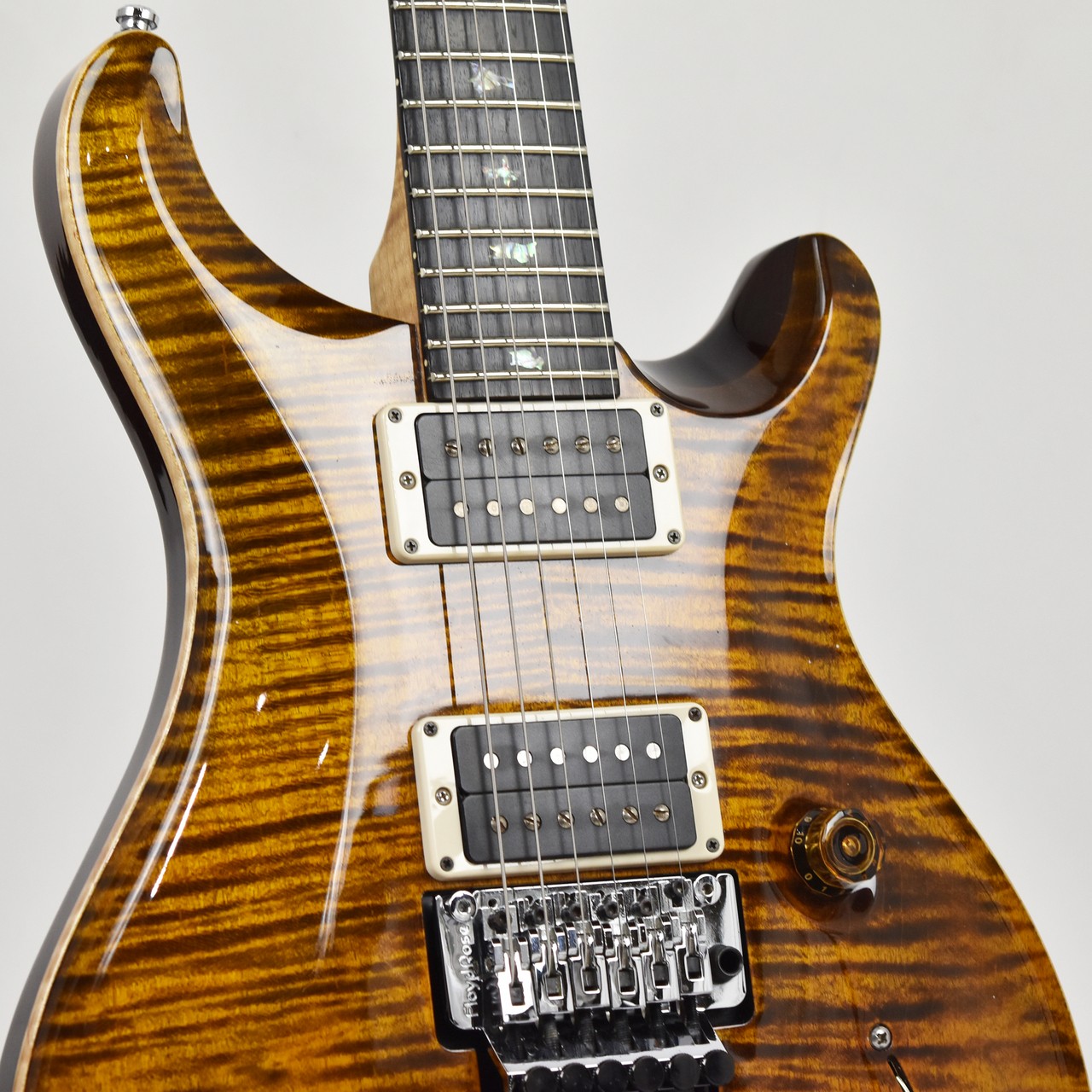 Paul Reed Smith PRS Wood Library Custom 24 Floyd Rose 10TOP – Yellow Tiger Used
