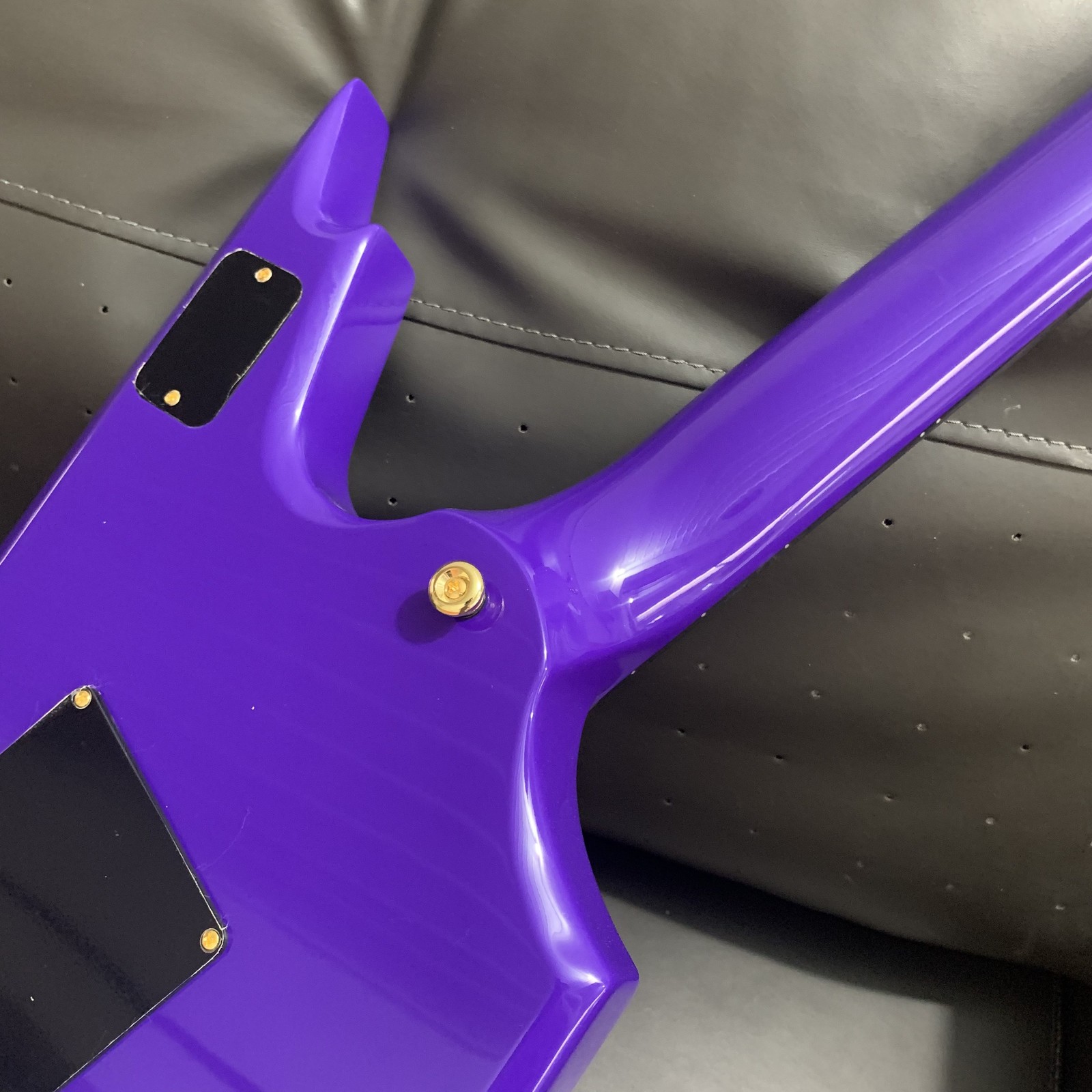 Purple Red Burst Razor V Electric Guitar for Metal Hard Rock Players HHFR Bridge