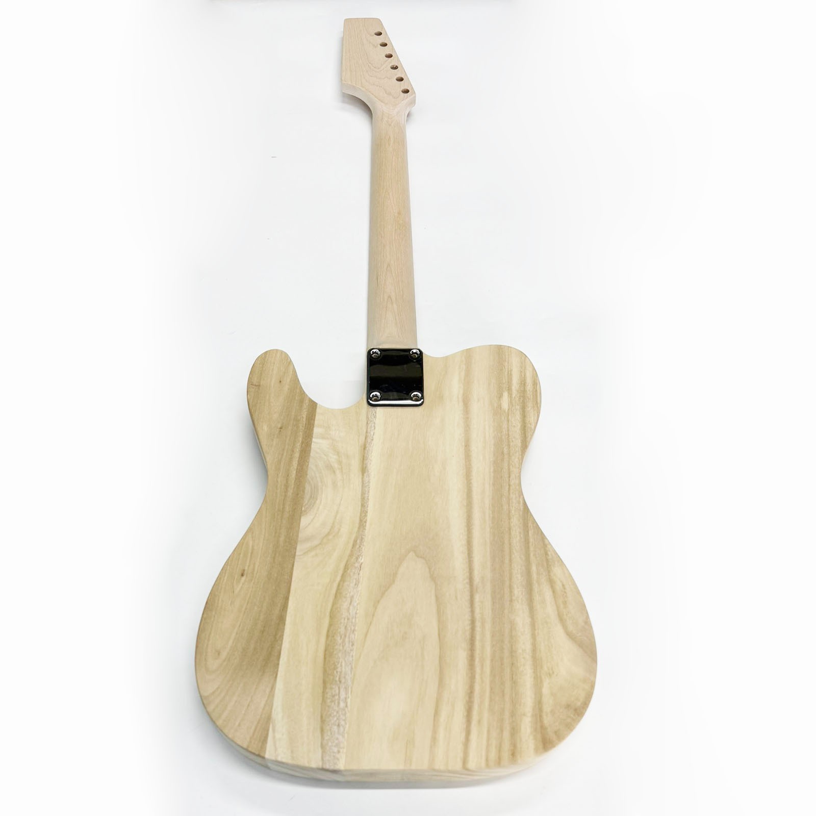 Unfinished DIY Electric Guitar Kit Maple Neck Paulownia Body, Amp Not Included