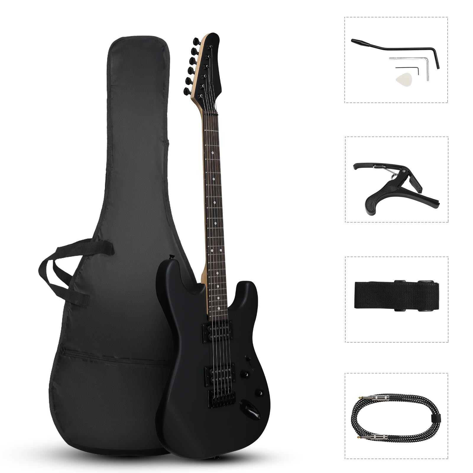 39 Inch Full Size KST Matte Electric Guitar H-H Pickup Basswood Matte With Bag