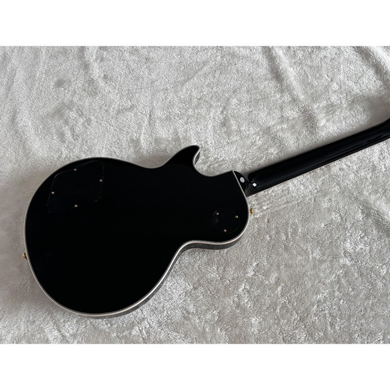 Electric Guitar LP Black Color Maple Fingerboard White Pearl Block Inlay ABR-1