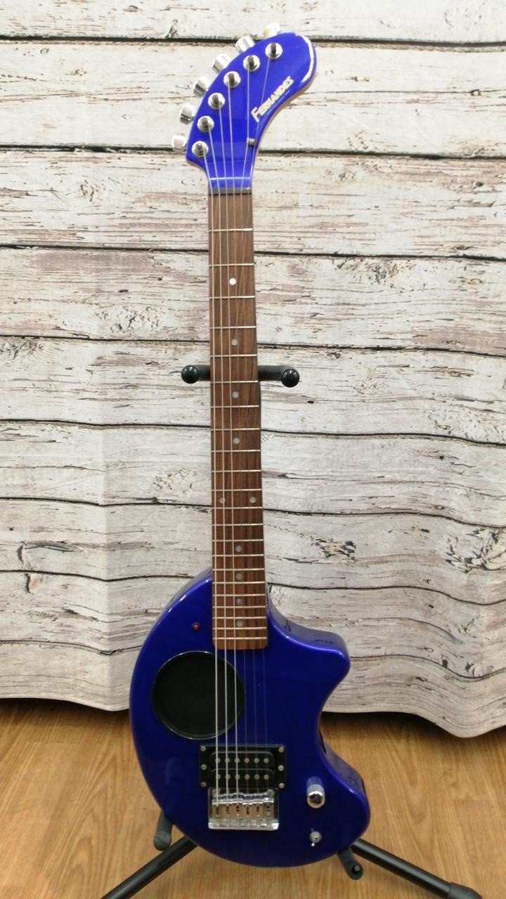 FERNANDES ZO-3 Blue Guitar with built-in amplifier
