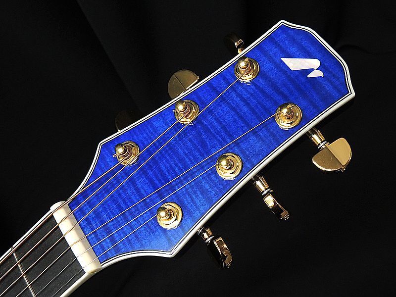Electric Acoustic Guitar Morris TC-16 SBU Hand Made Premium See-Through Blue
