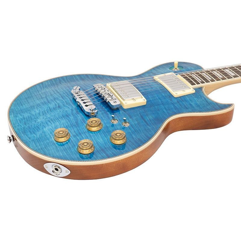 AriaProII PE-700 SBL See-through Blue Aria See-through Blue Les Paul Type