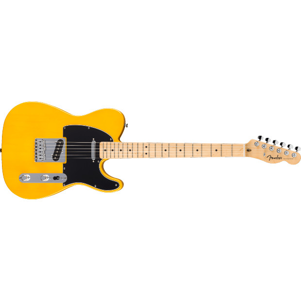 Fender Standard Telecaster®, Maple Fingerboard, Black Pickguard, Butterscotch