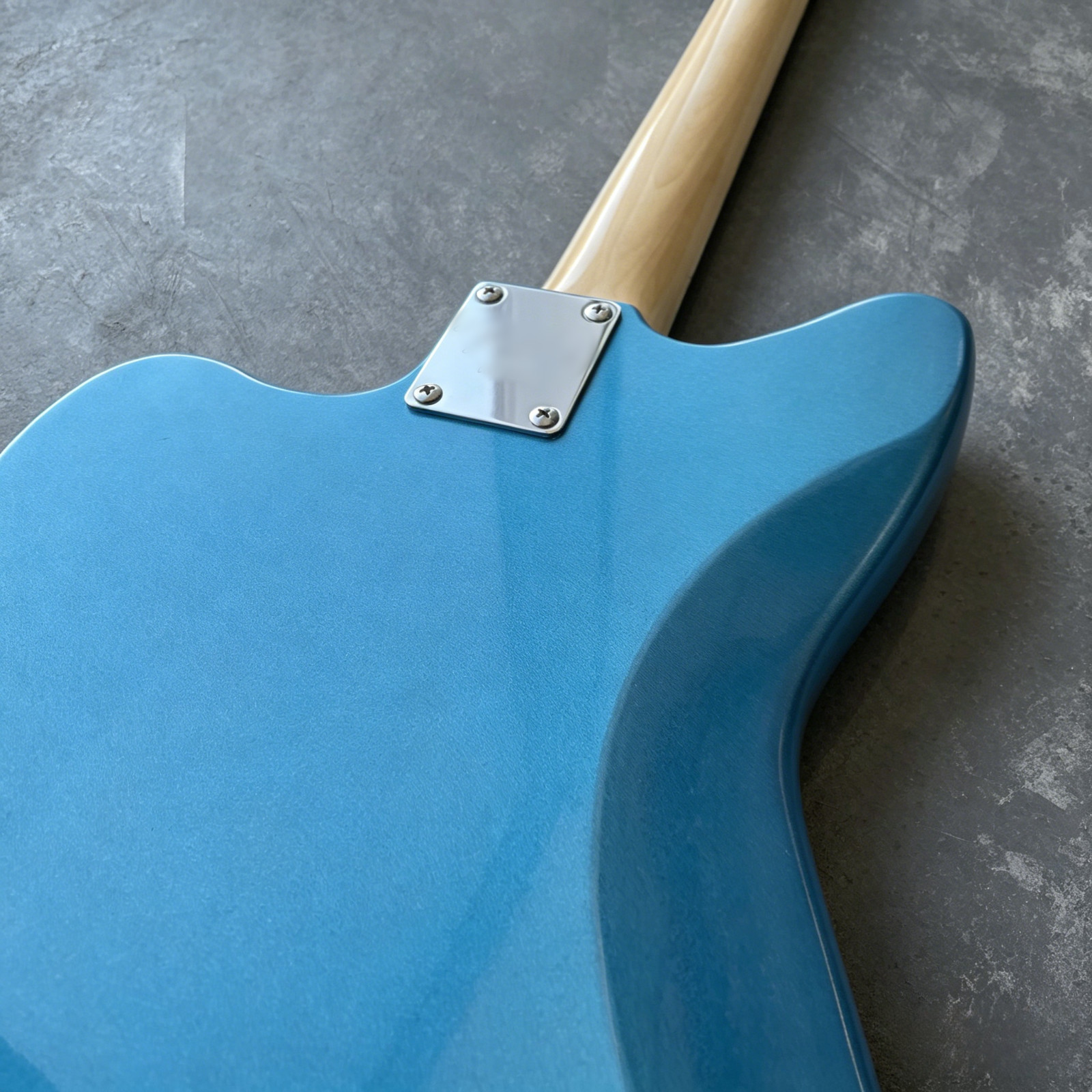 Ship US Jazz Style Metallic Blue Electric Guitar With Alder Body Maple Neck