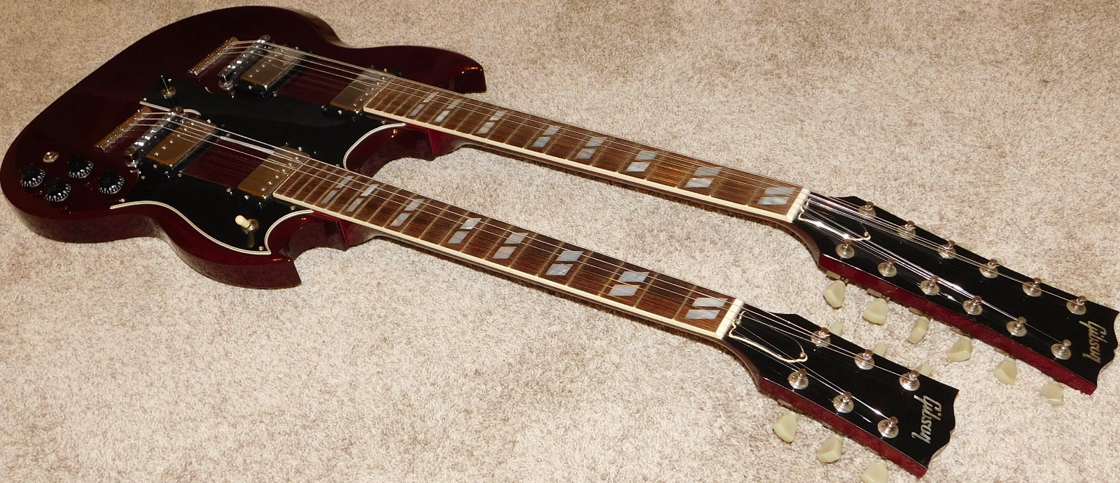 Gibson EDS-1275 Double Neck Electric Guitar 1995 Vintage Cherry