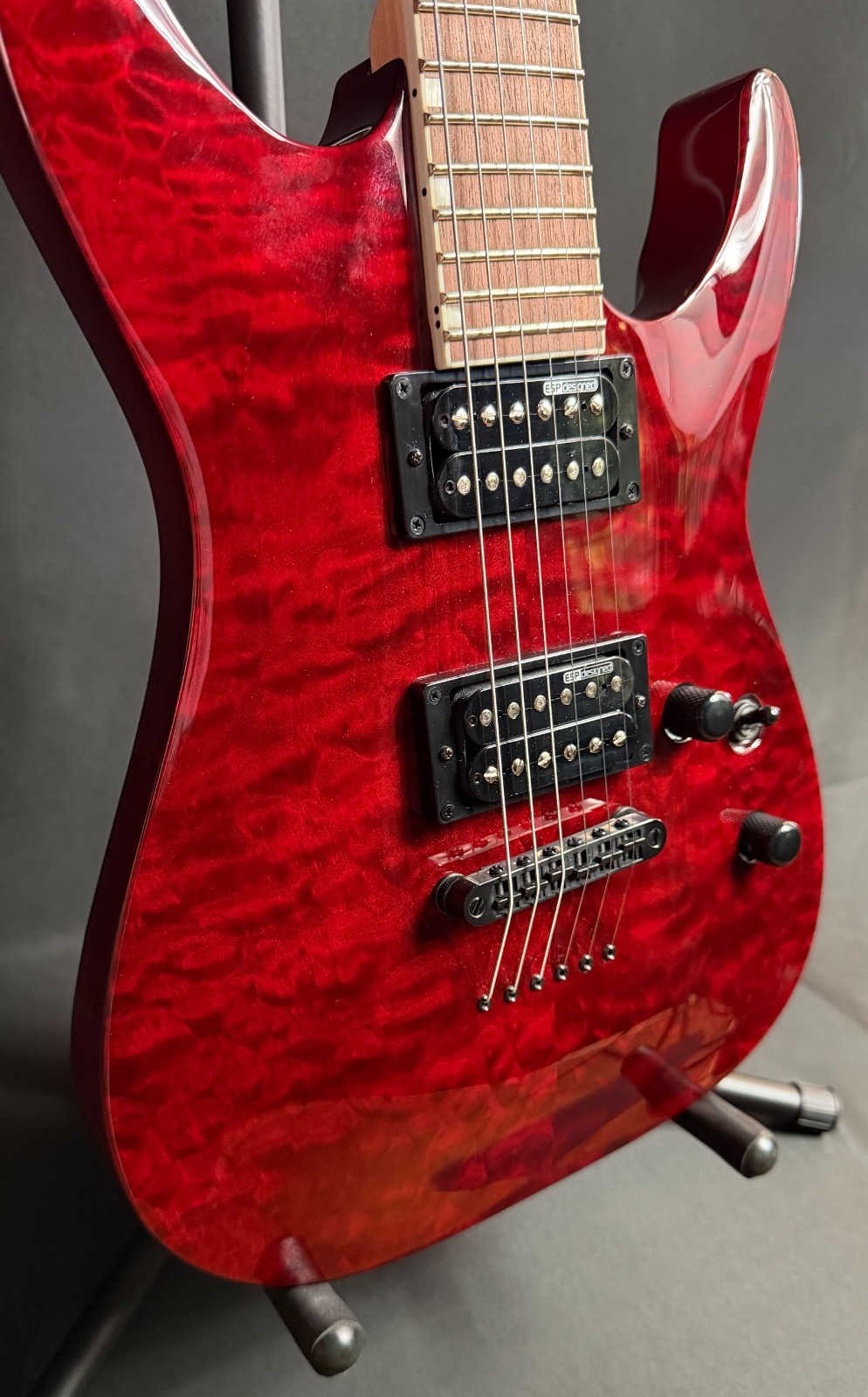 ESP LTD MH-200QM NT Electric Guitar See-Thru Black Cherry (768)