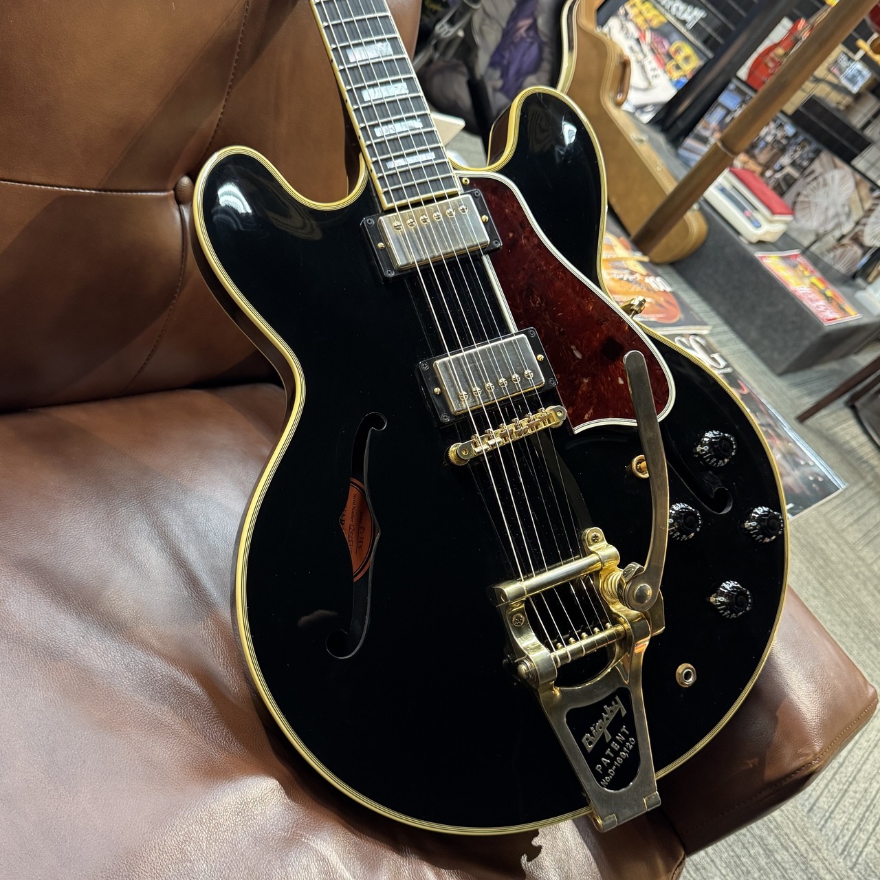 Gibson Memphis Made In Es-355 With Bigsby Ebony 4.34Kg 2015 3F Floor Safe delive