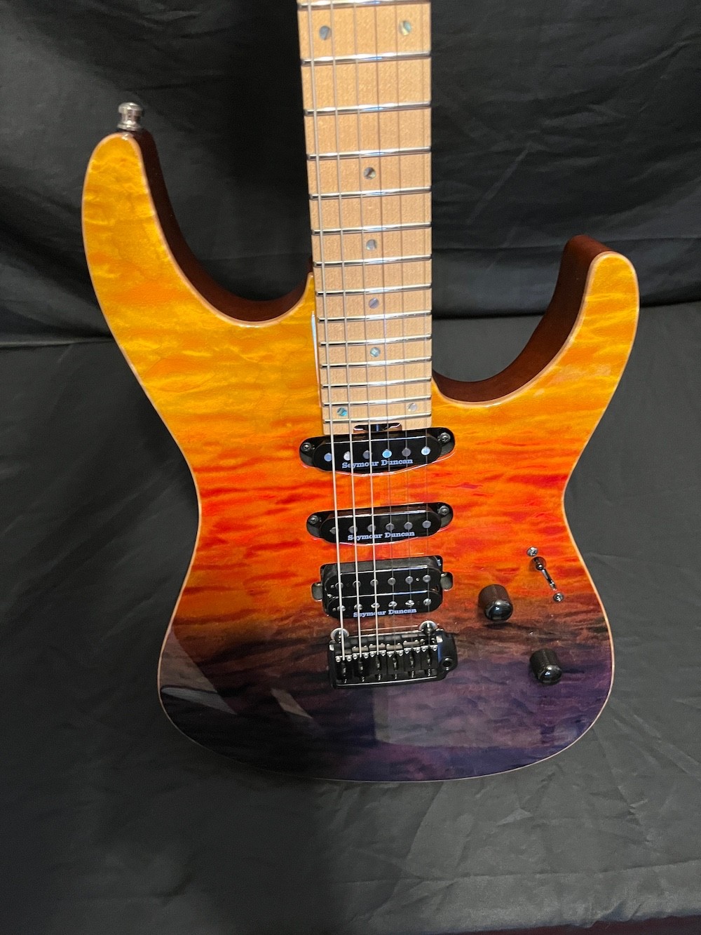 2020 ESP USA M-III 2PT Guitar Tropical Fade Quilt Top W/OHSC-Excellent!
