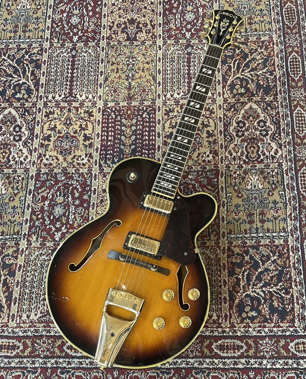 Greco SW-1200 Sunburst 1979 Vintage Full-Acoustic Archtop Gig Bag Used
