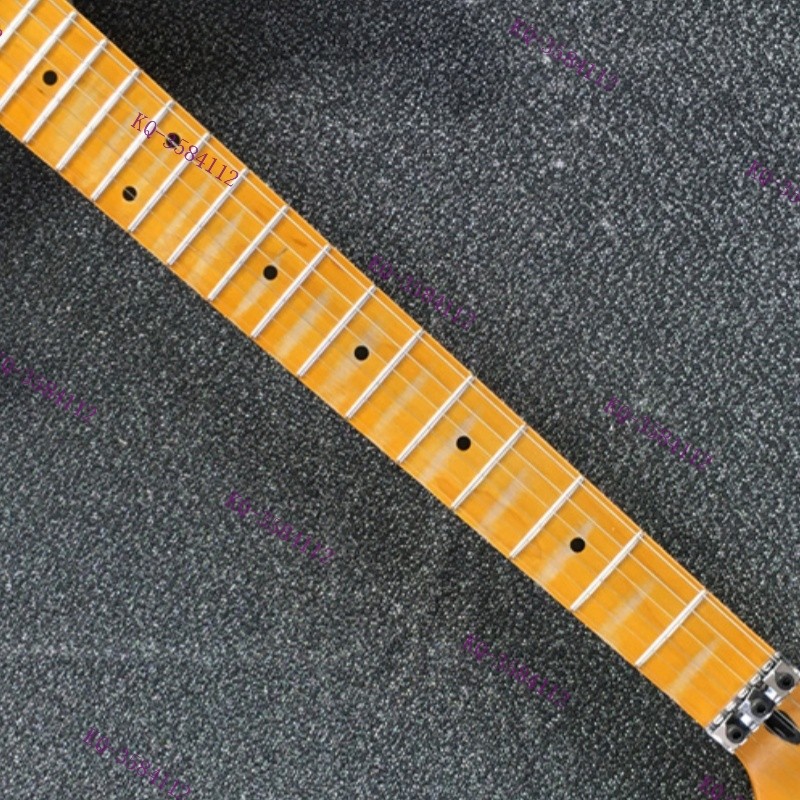 Solid Electric Guitar Stainless Rounded Fret Edge SSH Pickup Vintage Aged White