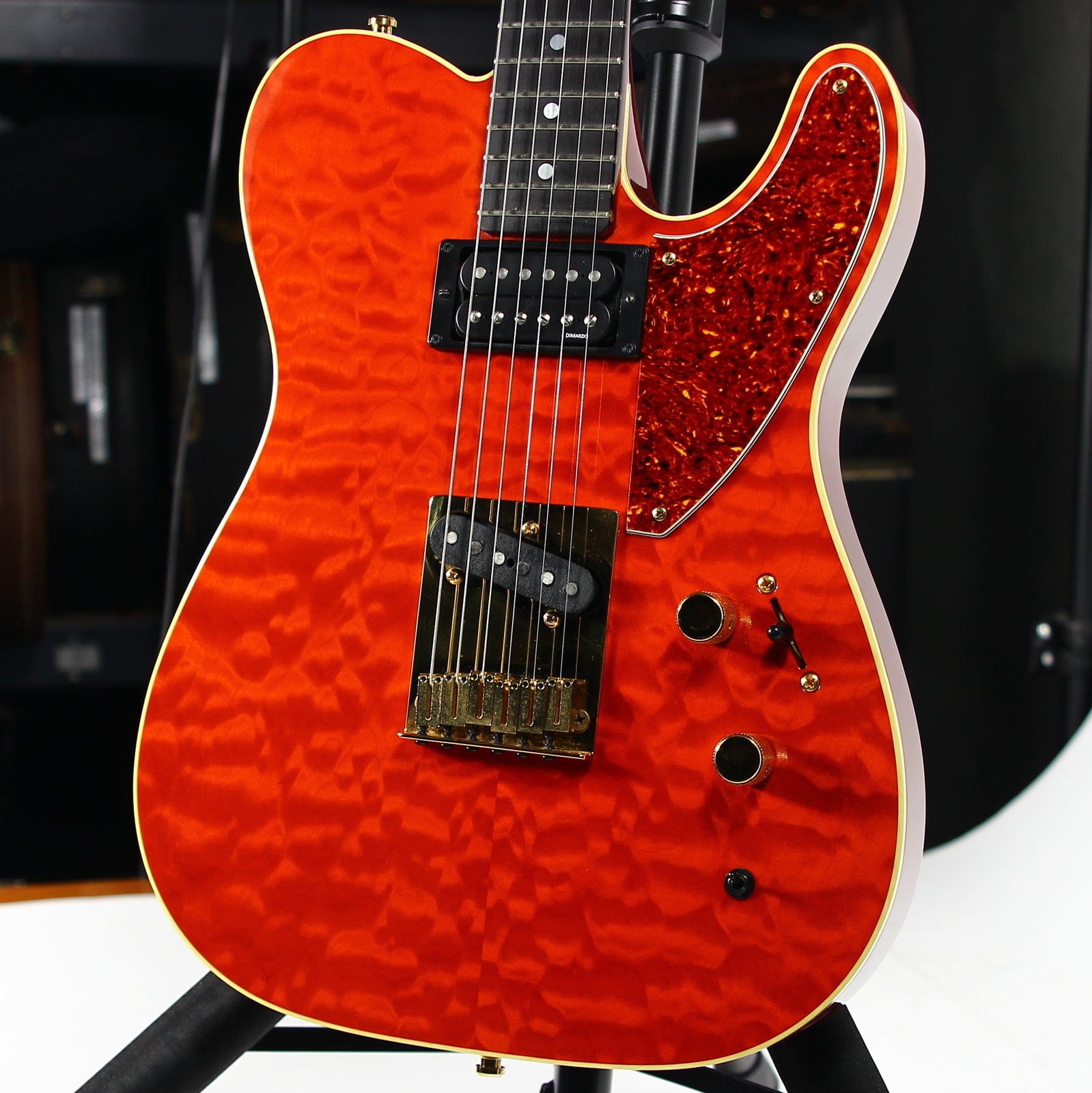 1992 Fender Custom Shop Set Neck Country Artist Telecaster QUILT Sunset Orange T