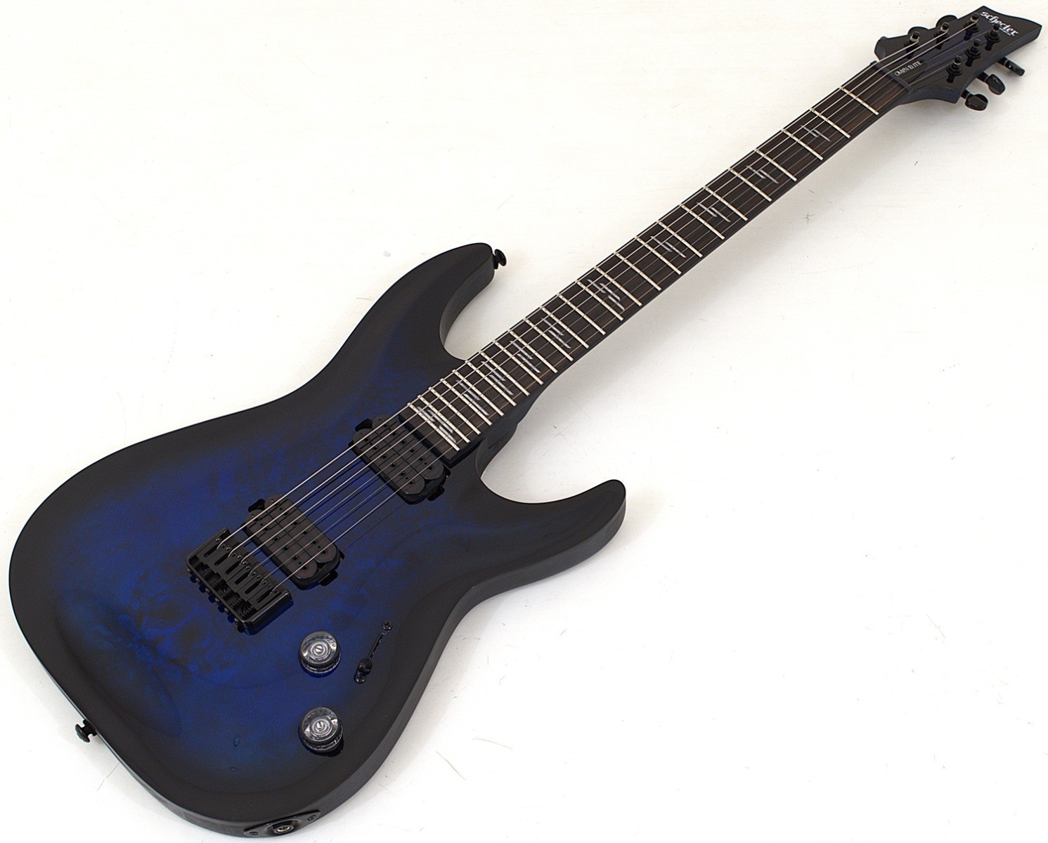 Schecter Omen Elite-6 Guitar See-Thru Blue Burst B-Stock 1739