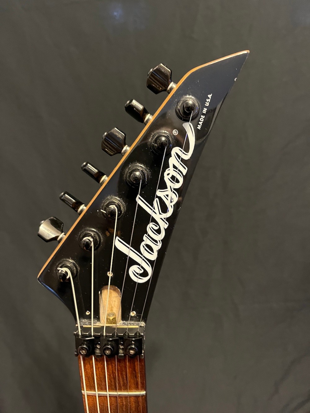 1988 Jackson USA Lava Fire Crackle Limited Edition Guitar Signed-Grover Jackson