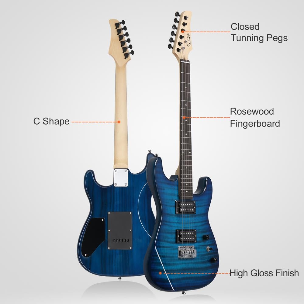 Glarry GST Electric Guitar Kit Right Handed School Band With 20W AMP Bag