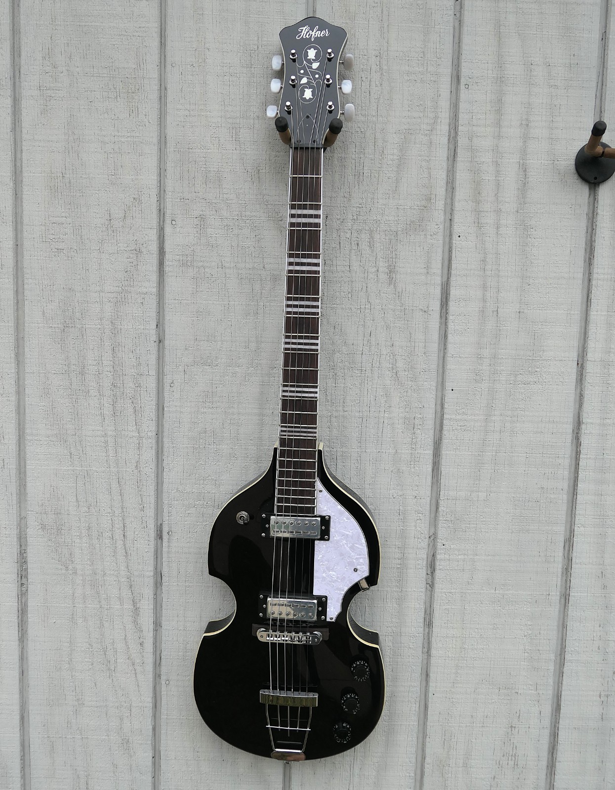 HOFNER HI-459-PE TBK BLACK IGNITION SERIES 6 STRING VIOLIN GUITAR