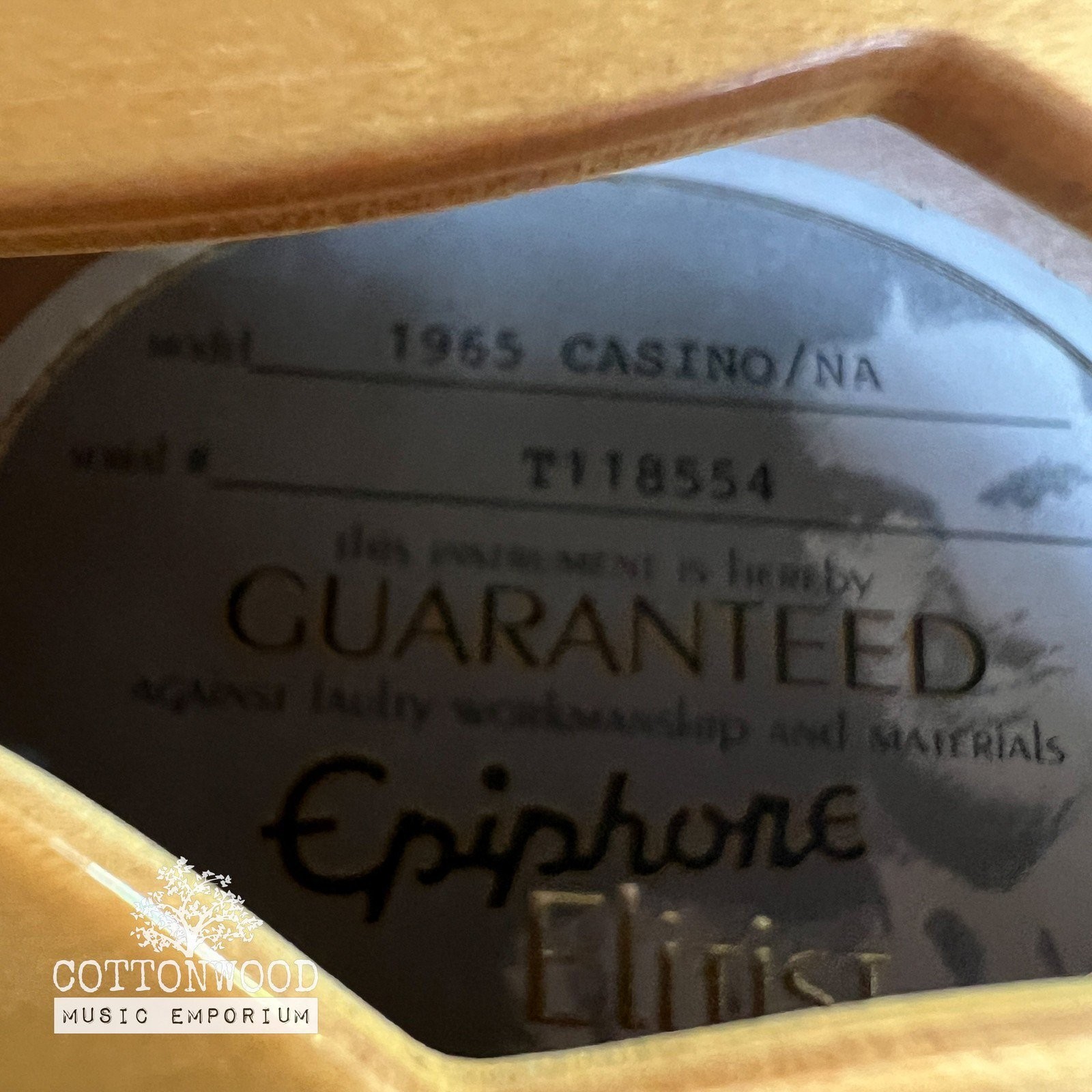 2011 Epiphone Elitist Casino – Natural (Made in Japan, Terada)