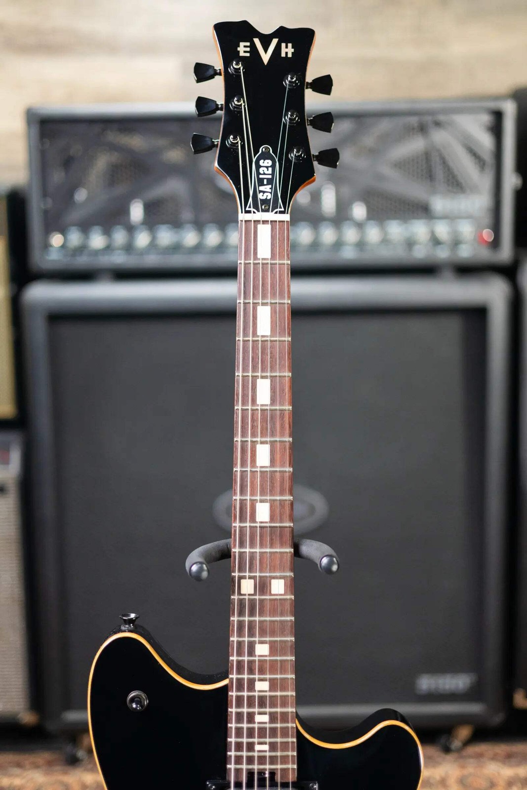 EVH SA-126 Standard Semi-Hollow Electric Guitar – Piano Black