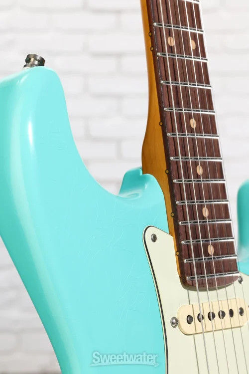 Fender American Ultra Luxe Vintage ’60s Stratocaster HSS Electric Guitar – Sea