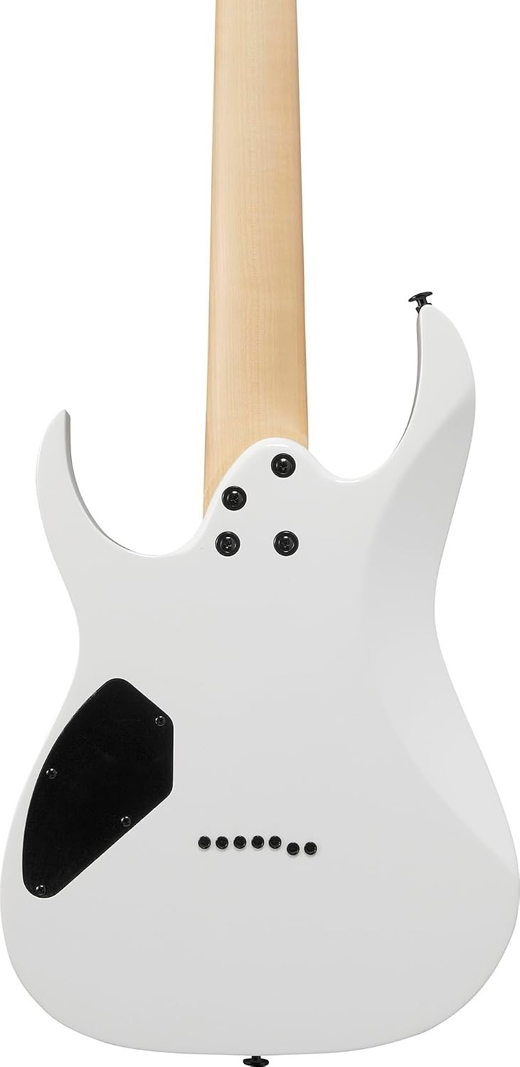 RG Gio 7-String Electric Guitar – White Bundle with Gig Bag, Tuner, Strap, In…