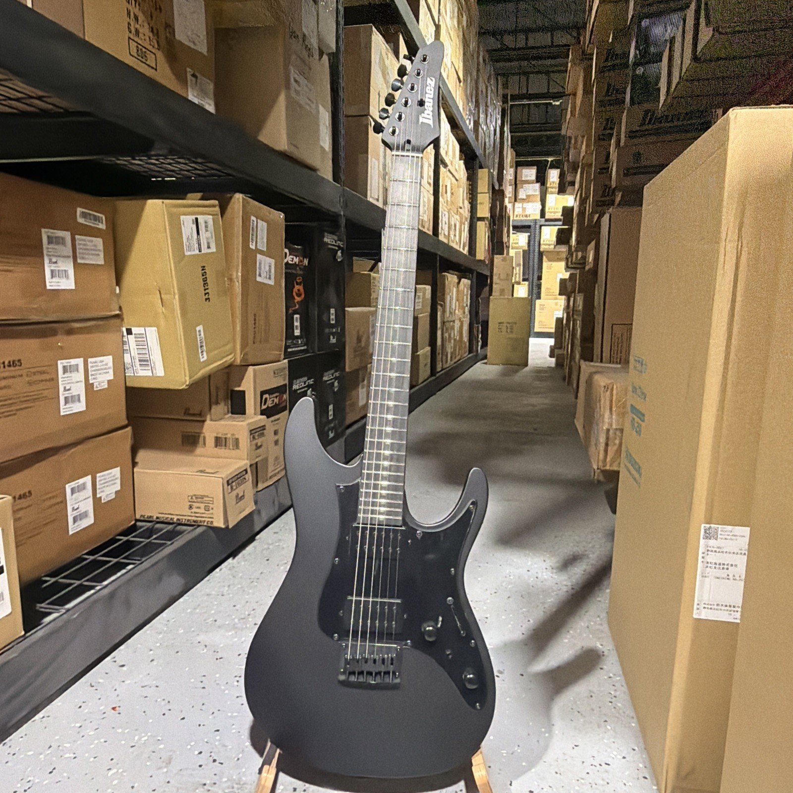 Ibanez AZ Iron Label AZ41B1 Electric Guitar – Black Flat AZ41B1-BKF