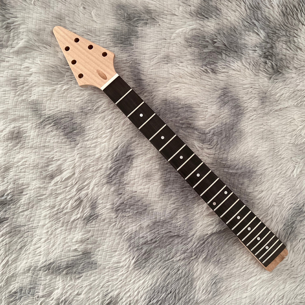Clearance 6 String V DIY Electric Guitar Kit Canadian Maple Neck Gold Part