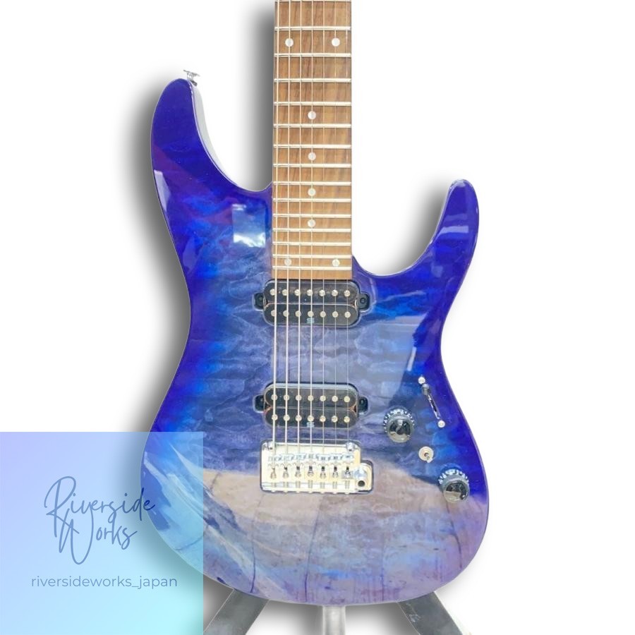 Ibanez AZ PREMIUM 7-String Electric Guitar Blue Strat Type