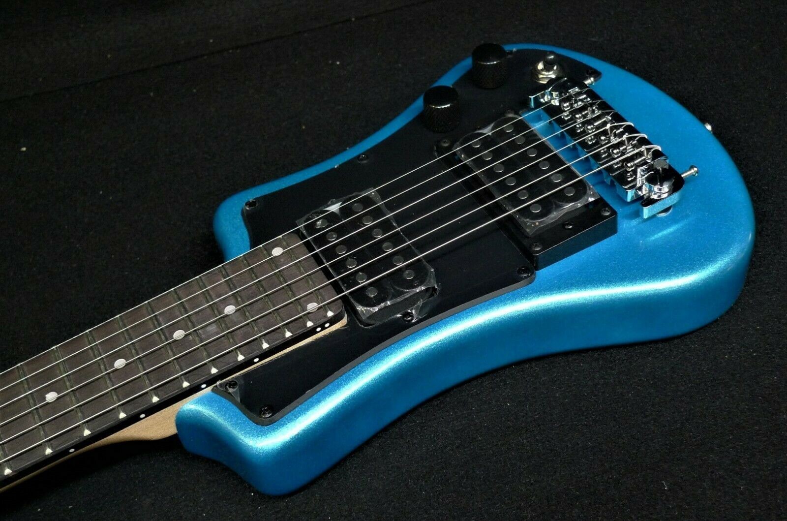 HOFNER HCT-SH-D-BL SHORTY DELUXE TRAVEL Electric Guitar 2 PICKUPS Metallic Blue
