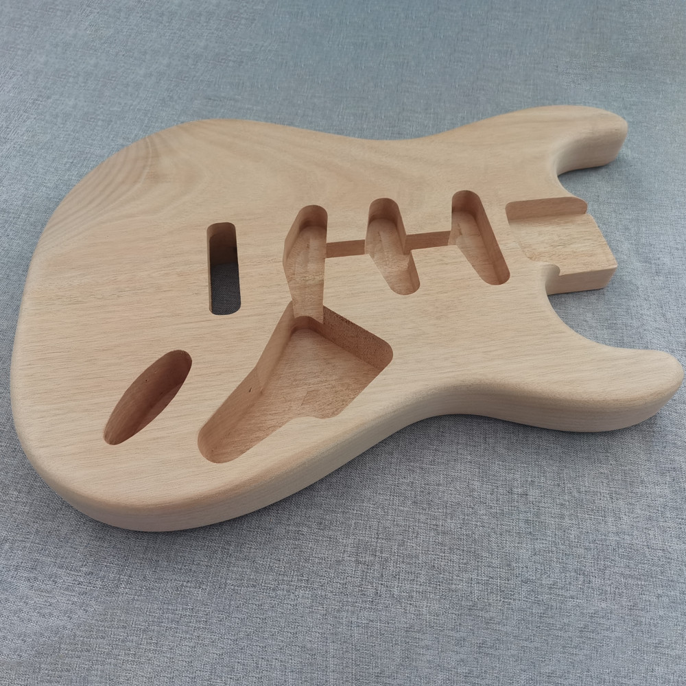 Electric st guitar body only solid mahogany wood standard 2 pieces wood